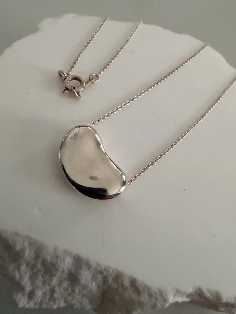 🩵Tiffany & Co. Elsa Peretti 18mm Large Bean Necklace